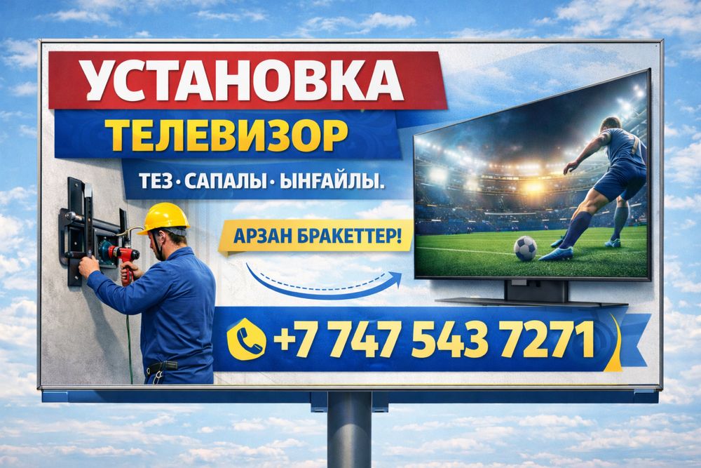 Телевизор кондыру, кронштейн установка