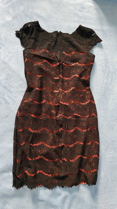Rochie mini din dantelă neagră, pentru petrecere, mărimea M/L