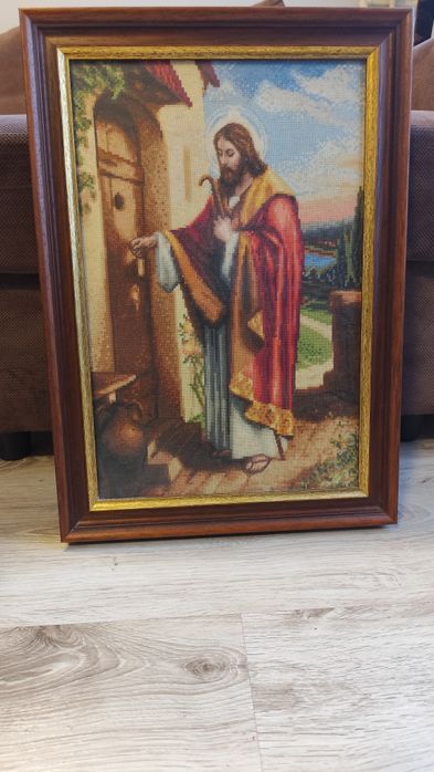 Гоблен- Исус чука на вратата