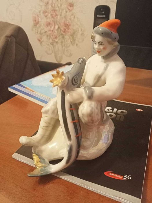 емеля со щукой. статуэтка лфз.