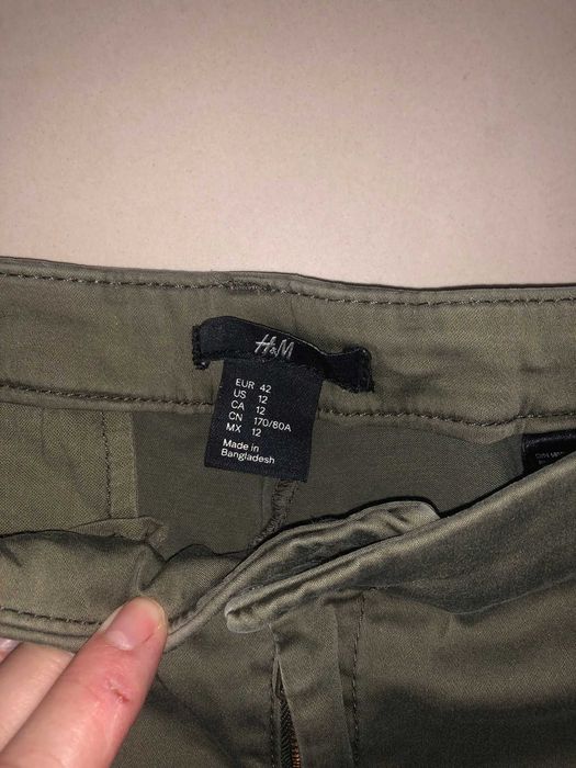 Pantaloni H&M, bumbac, mar. 42, purtati o singura data