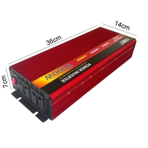 UKC Нов 5000W Инвертор на напрежение от 12V на 220V вносител