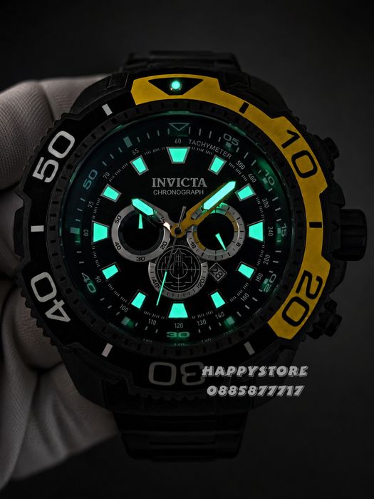 INVICTA Commandor Titanium Yellow 71 mm, Инвикта нов мъжки часовник