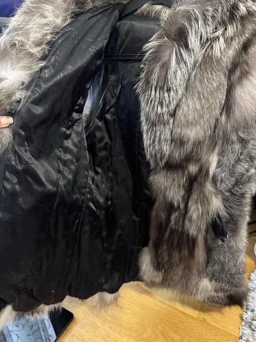 Елек от естествен косъм сребърна лисица