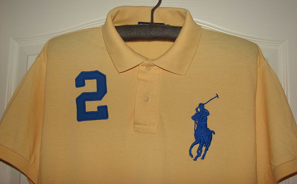 Tricou Polo by Ralph Lauren, Marimea L, Galben, Autentic/Original