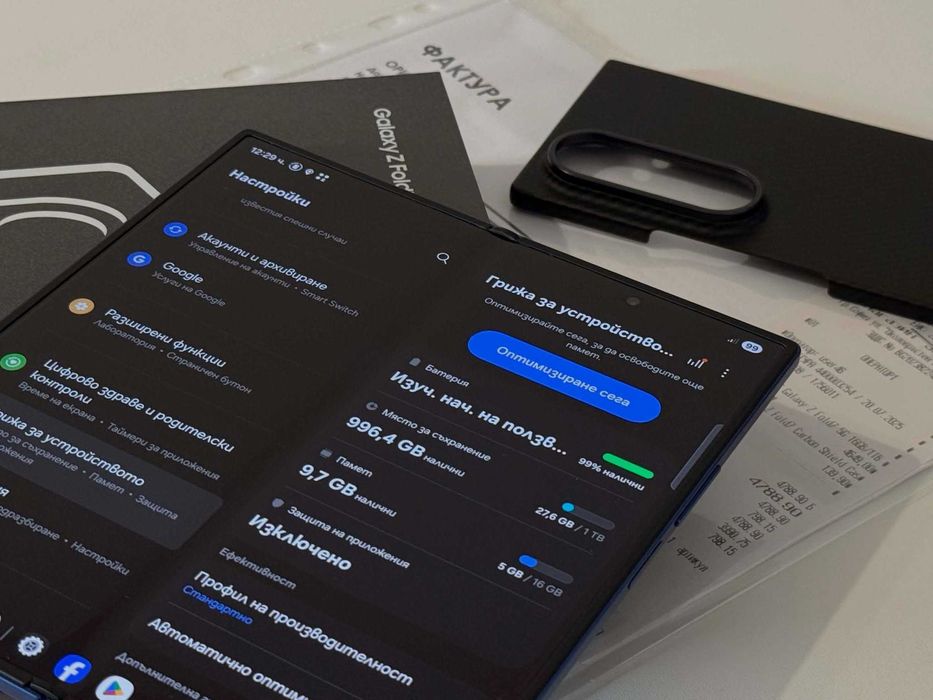 Бартер! 24м.Гаранция! 1TB/16GB Samsung Galaxy Z Fold 7 Blue Shadow (Син)