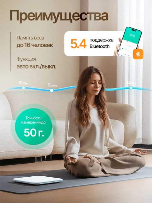 Умные напольные электронные весы Smart Scale 2, S200