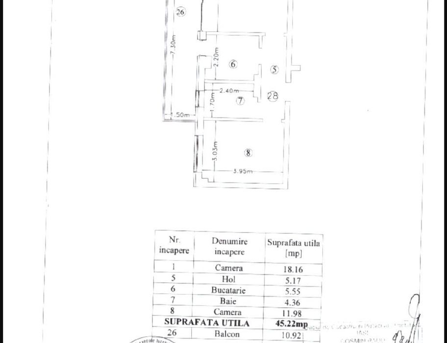 Copou – Str. Sararie! Bloc nou. Ap 2 camere decomandat, 56 mp