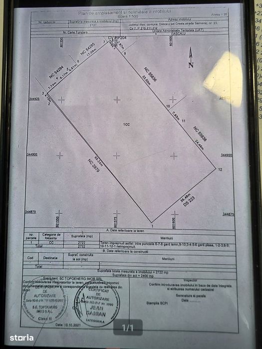 Teren Comuna Dascalu Creata ,Ilfov
