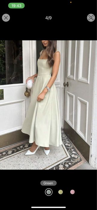 Дамска рокля с къс ръкав