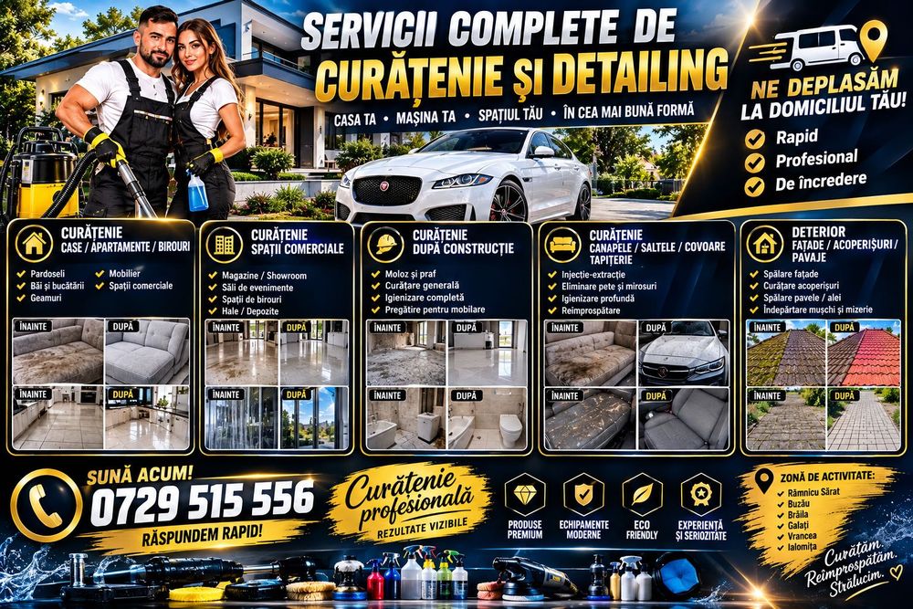 Servicii curățenia mobilă
