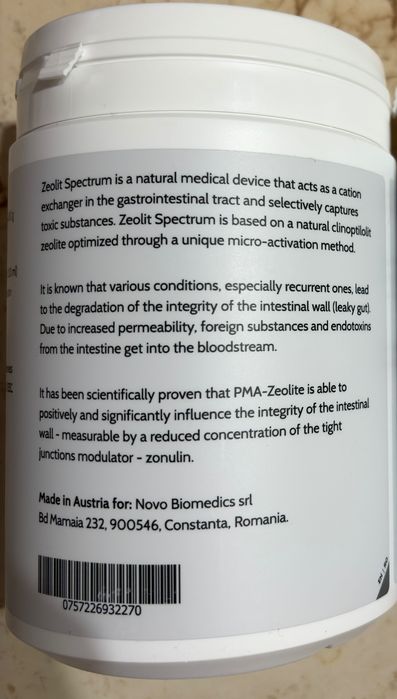 Zeolit Spectrum Novo Biomedic