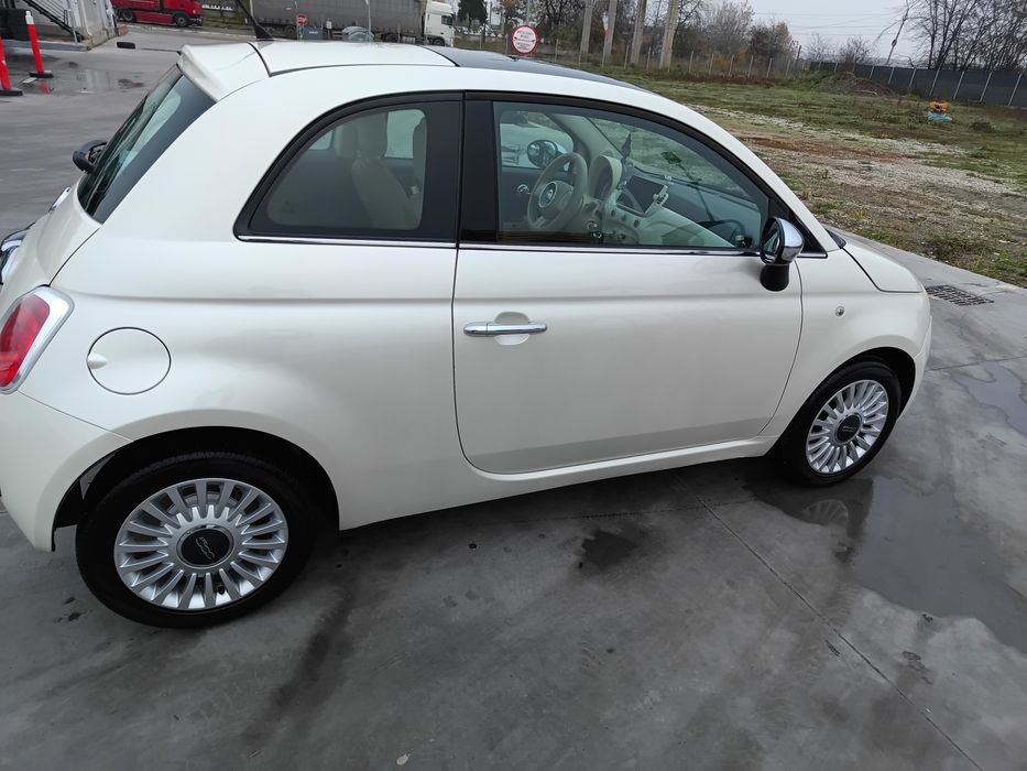 Fiat 500 alb perlat