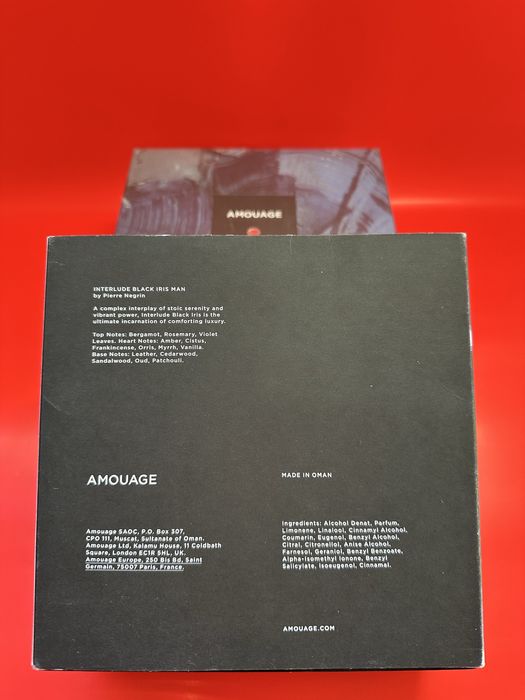 Оригинальный AMOUAGE Interlude black iris men