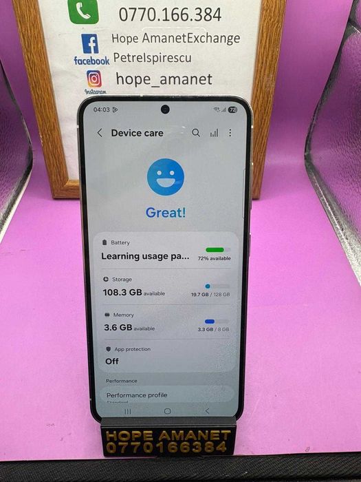 HOPE AMANET P2-Samsung s23 alb 128 GB/8 RAM