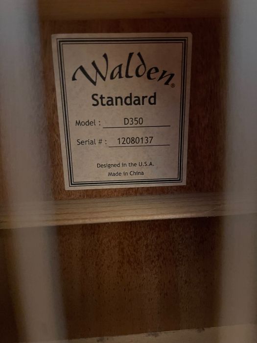 Chitară Acustică Walden Standard D350 (2012) + Husă inclusă – Stare excelentă