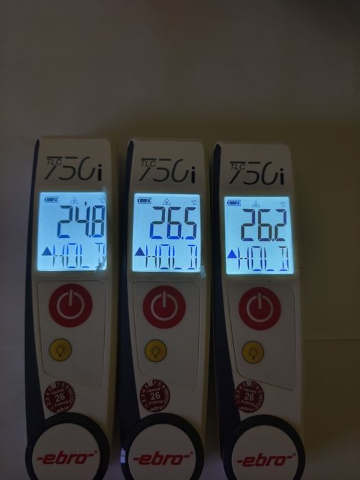 Lot 5 bucăți Termometre Profesionale Dual ebro TLC 750i (HACCP) – Noi, Calibrate 2026