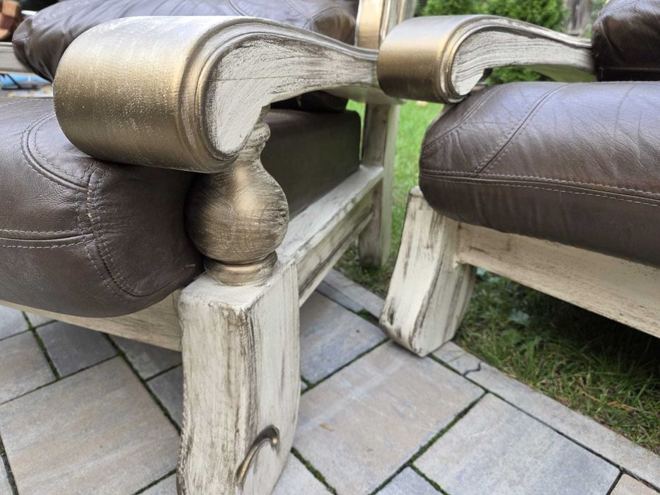 Canapele Piele Lux 3 2 1  lemn masiv Germania Unicat