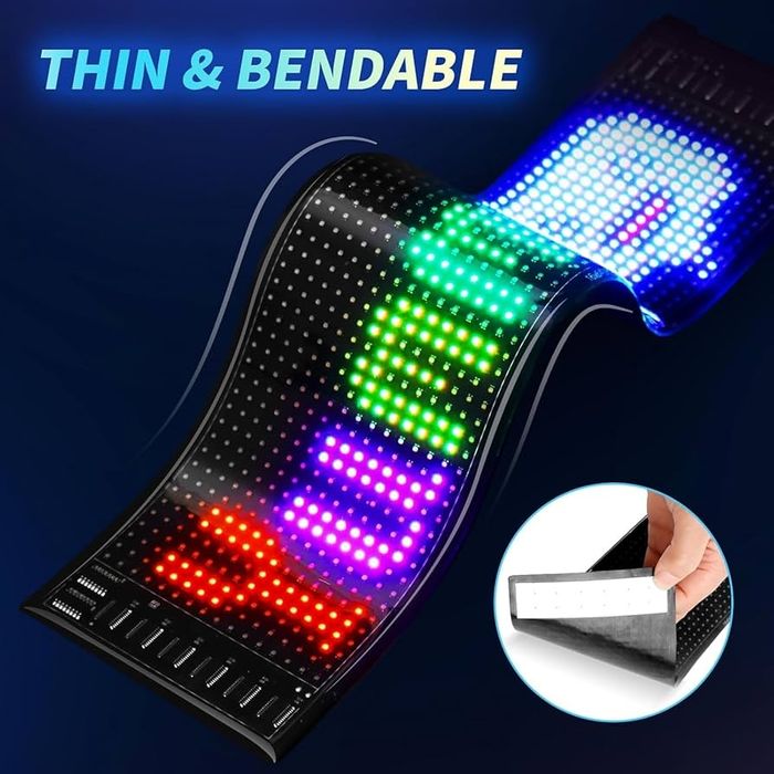 Qnoavve LED Matrix гъвкав рекламен панел 37х9