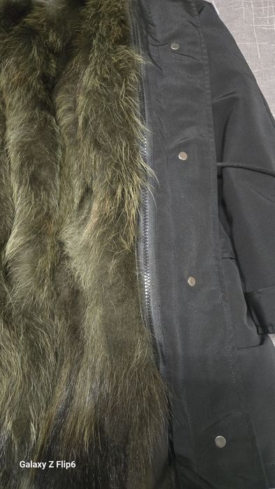 Дамска парка с естествен косъм