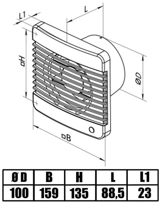 Вентилятор Вентс 100 М