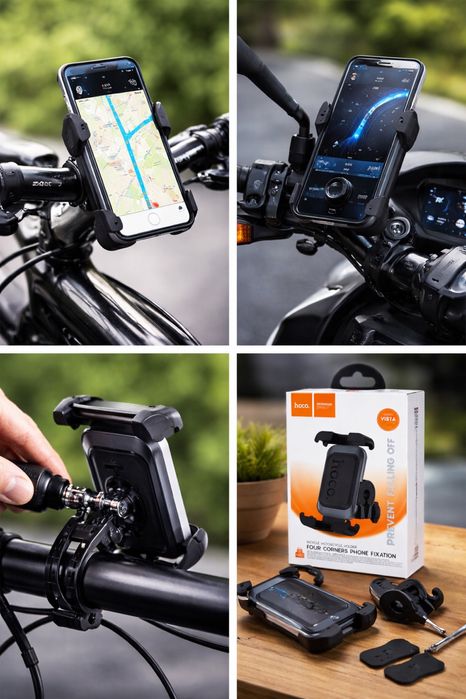 Suport de telefon pentru bicicleta/ moto Fixare stabila in 4 puncte