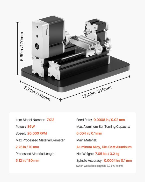 Strung Mini Metal Didactic 70x130mm 36W 20.000 RPM