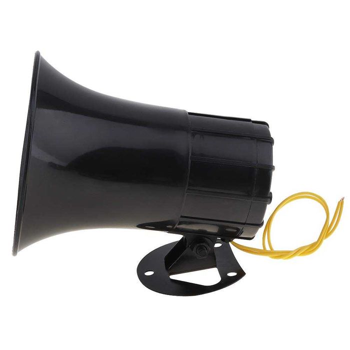 Сирена полицейска с мегафон и микрофон, 3 мелодии - 12V/50W.