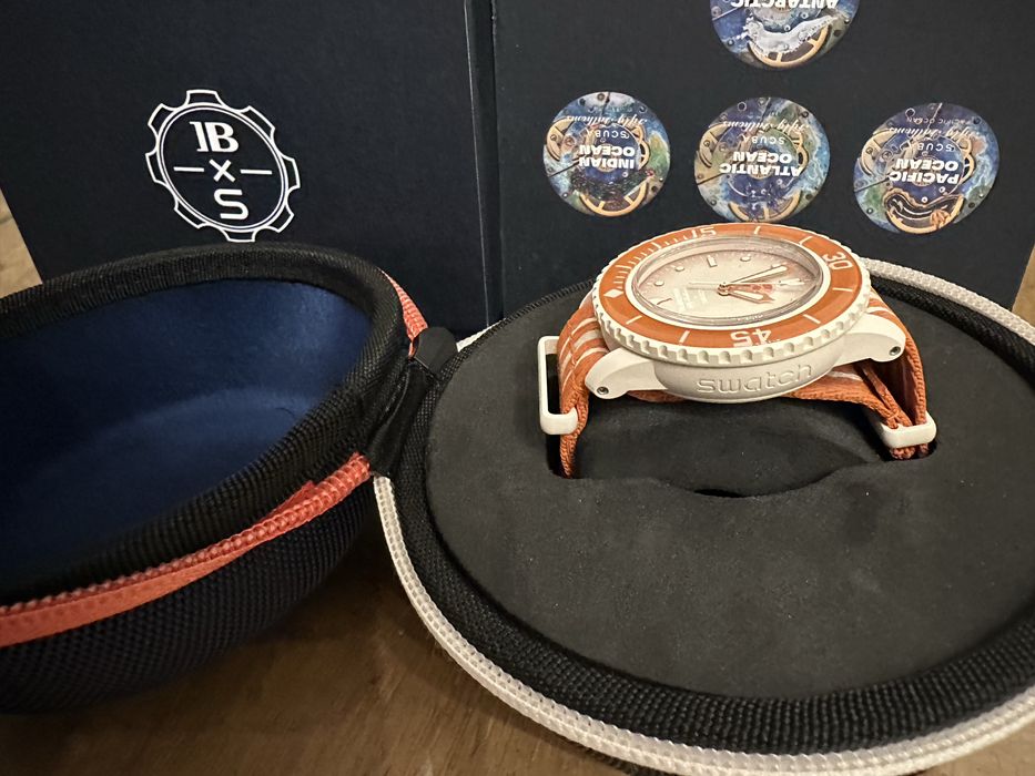 Ceas bioceramic Blancpain x Swatch Fifthy Fathoms Arctic Ocean