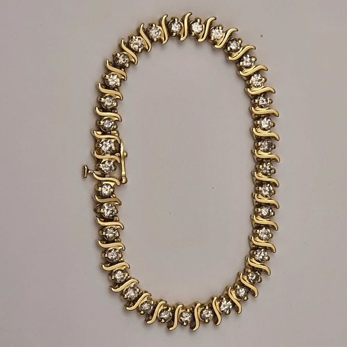 bratara tennis aur 14k cu 6ct diamante naturale