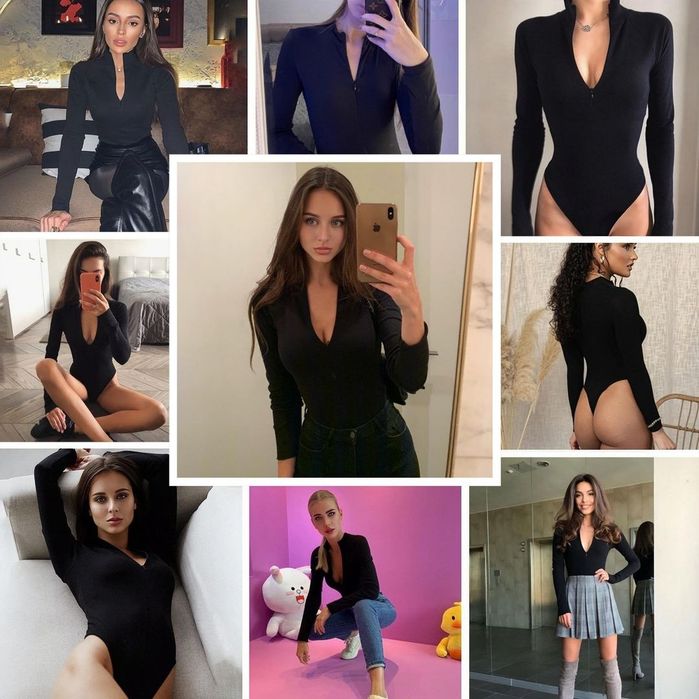 Body damă nou, cu fermoar, mulat, mărimea S