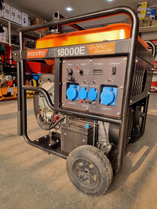 Benzin Generator PONTO PT18000E — 14 kVt, Elektro Start