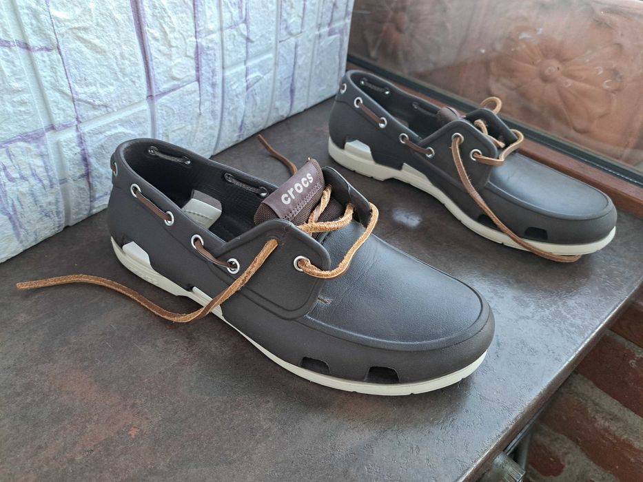 мъжки мокасини,летни отворени обувки,гумени Crocs,41
