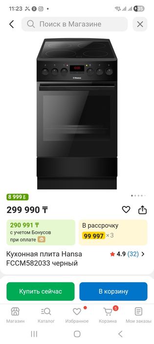 Кухонная плита Hansa