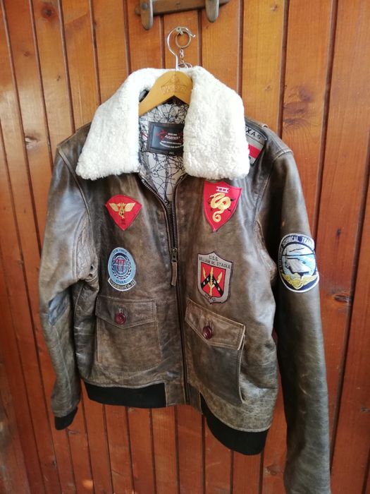 Geaca piele bărbati Aviator Aviatrix XL