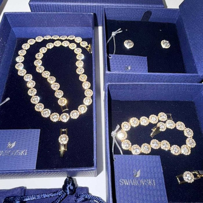 Set Swarovski Colier, Bratara, Cercei Angelic - Silver