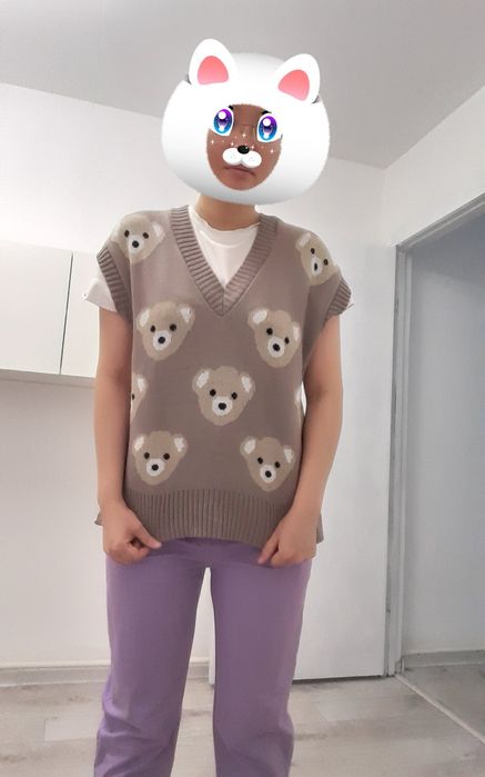 Жилетка с мишками для девочки девушки
