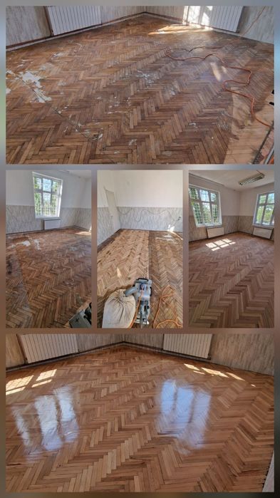 Циклене и лакиране на паркет и дюшеме