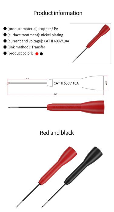 Sonda de testare tip ac multimetru terminal de masura tip ac 600V 10A