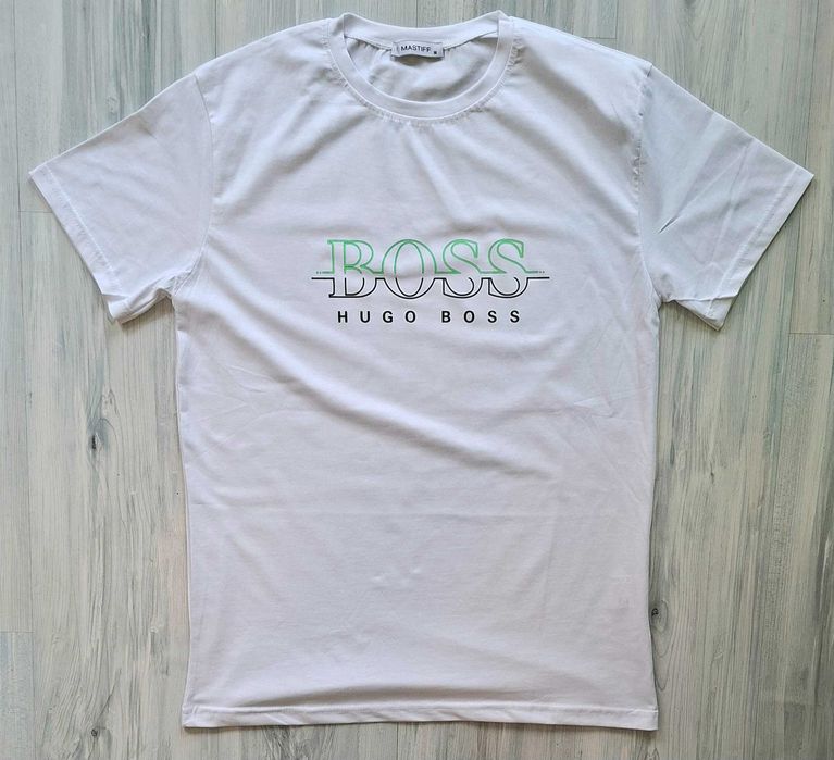 Мъжки Бели Памучни Тениски (S - 6XL)