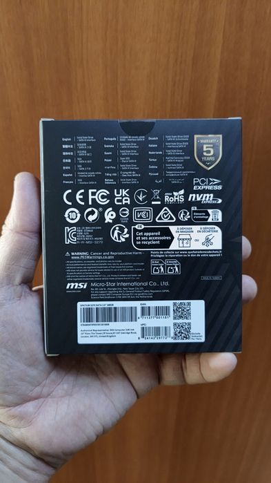 Новый Ssd 240gb Msi S270 в упаковке