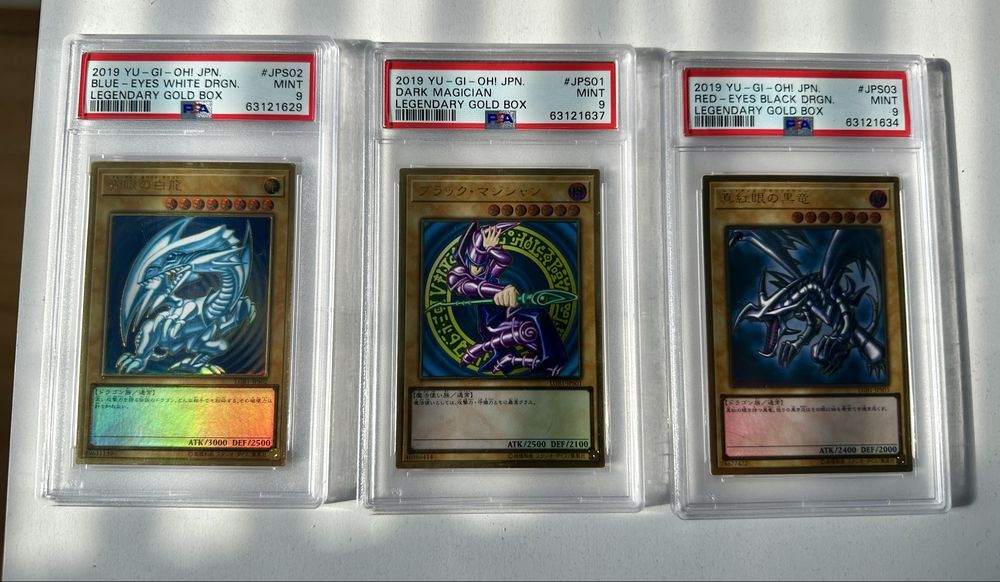 Yu-Gi-Oh! PSA Graded LGB1 Legendary Box Gold Blue Eyes Dark Magician Red Eyes Black Dragon