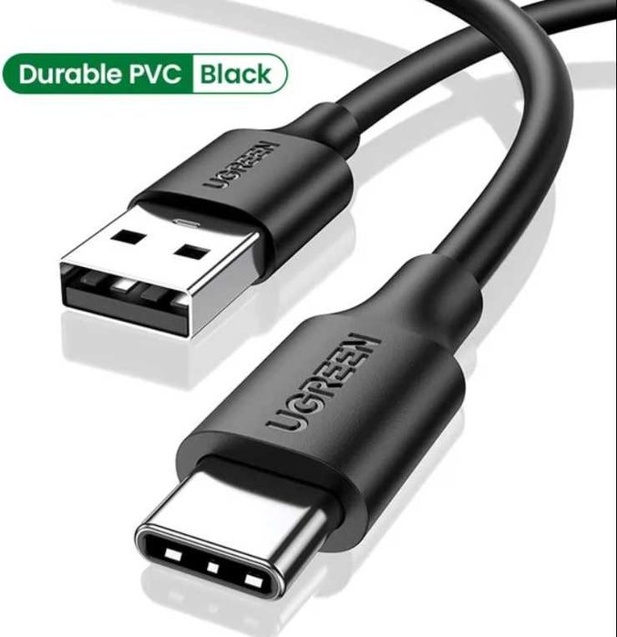 Оригинал UGREEN кабель USB 2.0 to Type C, 3A Fast 480 Mbps 1 и 2 метра