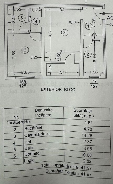 Apartament de vânzare Bacău