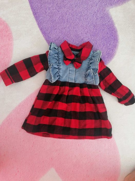 Детска зимна рокля с дълъг ракав