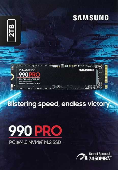 SSD Samsung 990 PRO 2TB, PCIe Gen 4.0 x4, NVMe, M.2.