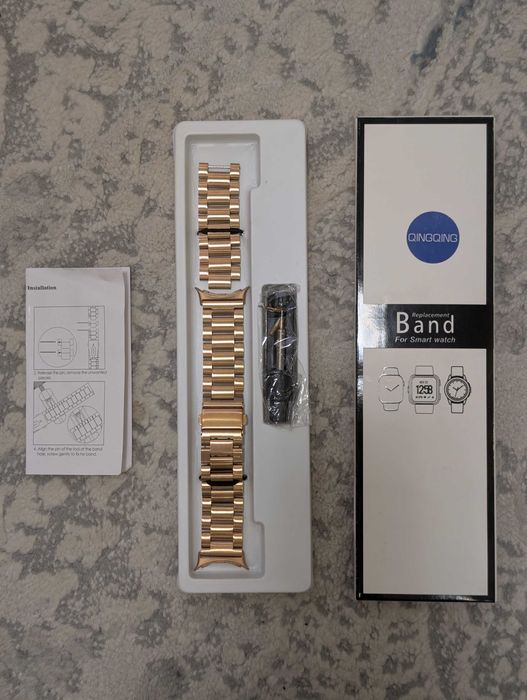 Ремешок для Google Pixel Watch 41 mm, металлический, цвет rose gold
