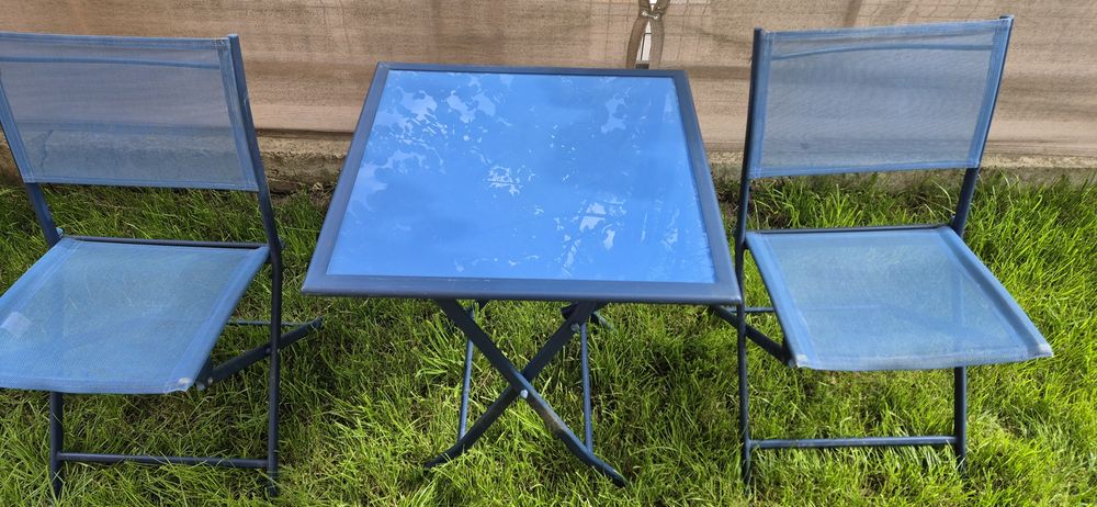 Set masa + 2 scaune rabatabile gradina