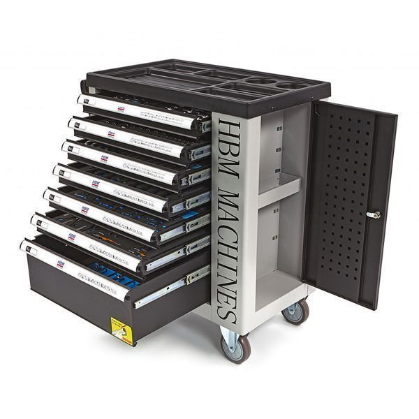 Професионален шкаф с инструменти нвм със 7 чекмеджета, 262 броя, 7 мод