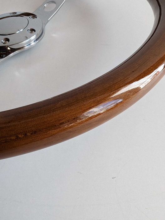 Волан Класически Дървен Винтидж 38см Нов Махагонов Хромиран